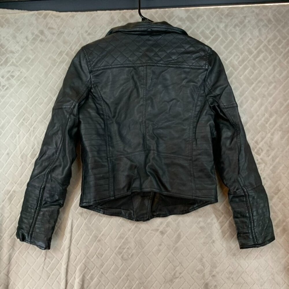 Love Tree Black Faux Leather Moto Jacket - Picture 12 of 15